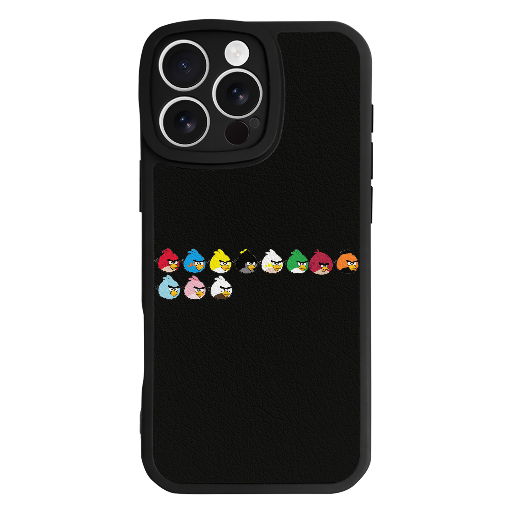 （画像用） Angry Birds アングリーバード 【iPhone 16シリーズ対応】シリコンスマホケース（レザー調） 材質：シリコン